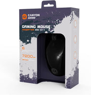 Canyon GM211 Accepter Gaming Mouse, 7200 DPI 6 Buttons RGB, Black