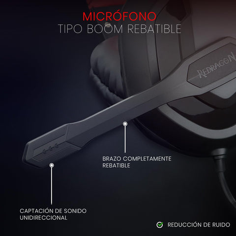 Redragon Ares H120 Stereo Gaming Headset, Black/Red