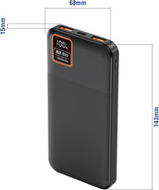 Supa Fly 10000mAh Fast Charge Power Bank | Power Delivery 22.5W Dual Device USB-A & Type-C Charge Ports | Black