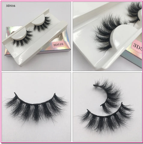 Mink Eyelashes Real Mink Hair Fluffy Messy Natural Eyelashes Handmade Fake lashes Makeup Beauty Lashes Mink