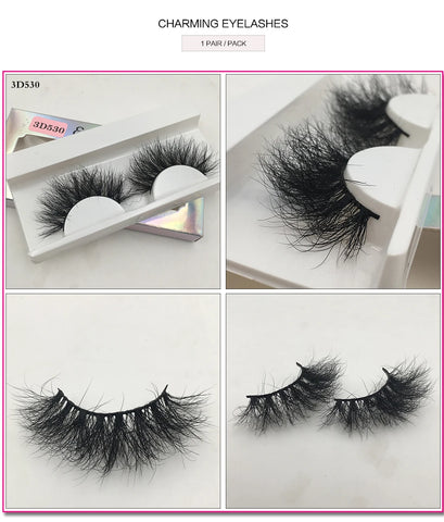 Mink Eyelashes Real Mink Hair Fluffy Messy Natural Eyelashes Handmade Fake lashes Makeup Beauty Lashes Mink