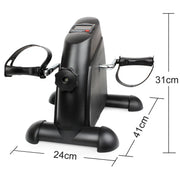 Pedal Exerciser Cycle Mini Bike Leg Arm Trainer Under Desk Electronic Display Fitness Gym Home