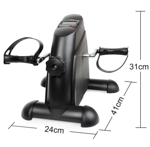 Pedal Exerciser Cycle Mini Bike Leg Arm Trainer Under Desk Electronic Display Fitness Gym Home