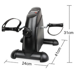 Pedal Exerciser Cycle Mini Bike Leg Arm Trainer Under Desk Electronic Display Fitness Gym Home