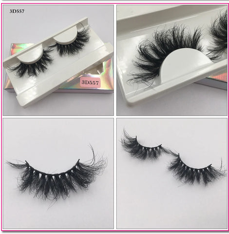 Mink Eyelashes Real Mink Hair Fluffy Messy Natural Eyelashes Handmade Fake lashes Makeup Beauty Lashes Mink