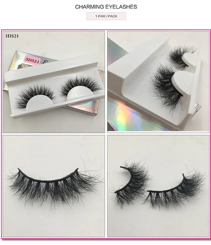 Mink Eyelashes Real Mink Hair Fluffy Messy Natural Eyelashes Handmade Fake lashes Makeup Beauty Lashes Mink