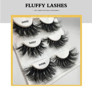 Mink Eyelashes Real Mink Hair Fluffy Messy Natural Eyelashes Handmade Fake lashes Makeup Beauty Lashes Mink
