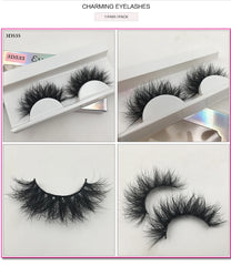 Mink Eyelashes Real Mink Hair Fluffy Messy Natural Eyelashes Handmade Fake lashes Makeup Beauty Lashes Mink