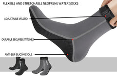 Neoprene Socks 3mm for Swimming Diving Sup Socks, Rubber Sole Socks Non-Slip,Swim socks,Surf Board socks,Water proof socks