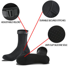 Neoprene Socks 3mm for Swimming Diving Sup Socks, Rubber Sole Socks Non-Slip,Swim socks,Surf Board socks,Water proof socks