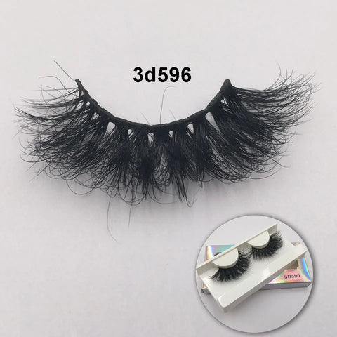 Mink Eyelashes Real Mink Hair Fluffy Messy Natural Eyelashes Handmade Fake lashes Makeup Beauty Lashes Mink