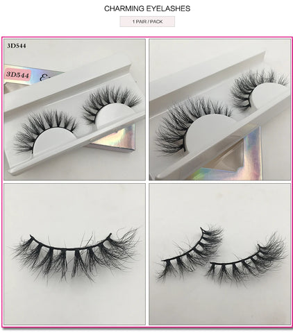 Mink Eyelashes Real Mink Hair Fluffy Messy Natural Eyelashes Handmade Fake lashes Makeup Beauty Lashes Mink