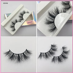 Mink Eyelashes Real Mink Hair Fluffy Messy Natural Eyelashes Handmade Fake lashes Makeup Beauty Lashes Mink