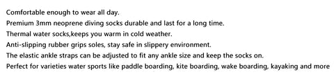 Neoprene Socks 3mm for Swimming Diving Sup Socks, Rubber Sole Socks Non-Slip,Swim socks,Surf Board socks,Water proof socks