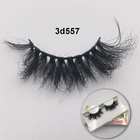 Mink Eyelashes Real Mink Hair Fluffy Messy Natural Eyelashes Handmade Fake lashes Makeup Beauty Lashes Mink