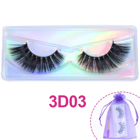 Wholesale 3D Mink Lashes Natural Wispy False Eyelashes Makeup Beauty Lashes in Bulk Volume Cilia Set