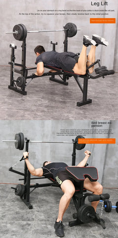Men's Fitness Equipment, Multifunctional Weightlifting Bed Supplies, Foldable Bench Press, Household Weightlifting Machine