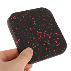 4 Pcs Shock Absorbing Pad Treadmill Mat Exercise Equipment Mat Rubber Gym Flooring Pads Under Treadmill Workout Pads Yoga Mats