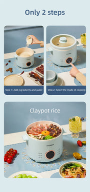 2.0L Rice Cooker Multifunctional Household Porridge Cooking Rice Cooker With Steamer Double Layer Non-Stick Electric Cooker 220V