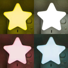 LED Stars Night Lights EU/US Plug Night Lamp Light Home Decoration Bedroom Bedside Baby Room Living Room Corridor Lighting