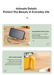 1.8l Multifunctional Cooker Hot Pot Multifunctional Student Dormitory Electric Electric Cooking Noodles Home Pot Stainless Steel