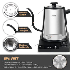 Electric Kettle Intelligent Constant Temperature Fine Mouthed Electric Kettle Hand Brewed Coffee Kettle Goose Neck Kettle