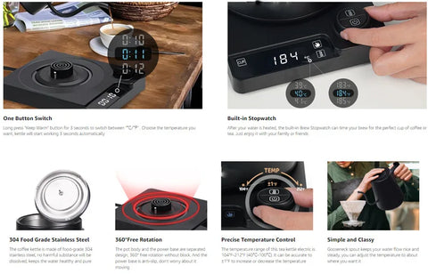 Electric Kettle Intelligent Constant Temperature Fine Mouthed Electric Kettle Hand Brewed Coffee Kettle Goose Neck Kettle