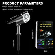 2LEDs RGB Solar Light Outdoors Landscape Spotlights Color Changing 2 In 1 Wireless Waterproof Solar Wall Lamp Patio Garden