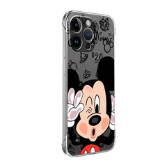 Clear Cover Case for iPhone 11 12 Pro Max 14 15 16 Plus Disney Minnie Mickey Cool