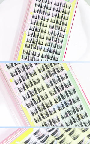 New Doll Lashes Extension Natural Cat Eye False Eyelashes Cosplay Makeup Cross Strip Eye Lashes Handmade Manga Anime Lash