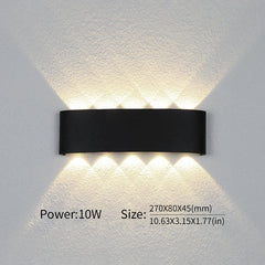 LED Wall Light Outdoor Indoor 2W 4W 6W 8W 10W AC85-265V Up Down White Black Modern Light For Home Garden Bedroom Corridor
