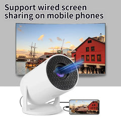 Outdoor Movie Projector 1080P LED, 270° Adjustable Angle, Support USB/TV Box/Phone/PC for Camping