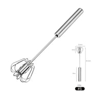 10/12/14inch Stainless Steel Semi Automatic Whisk Blender for Home -Versatile Tool for Egg Beater, Milk Frother, Hand Push Whisk