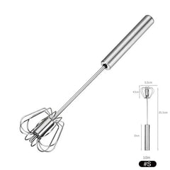 10/12/14inch Stainless Steel Semi Automatic Whisk Blender for Home -Versatile Tool for Egg Beater, Milk Frother, Hand Push Whisk