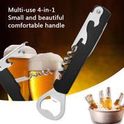 multifunction Stainless Steel Wine Corkscrew Beer Bottle Cap Remover Cutter For Kitchen Tools Bar