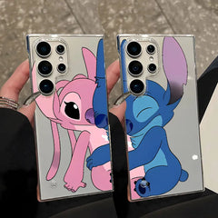 Clear Cover Case for Samsung Galaxy S22 Plus S25 S21 S20 FE S24 S23 Ultra Disney Stitch Angle Lover
