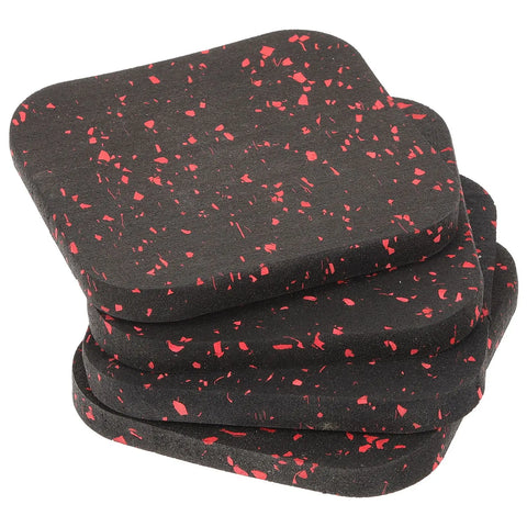 4 Pcs Shock Absorbing Pad Treadmill Mat Exercise Equipment Mat Rubber Gym Flooring Pads Under Treadmill Workout Pads Yoga Mats