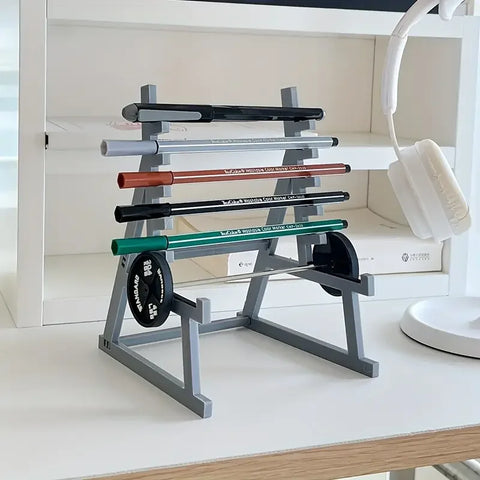 Miniso Barbell Pen Holder Fitness Themed Fitness Pen Holder Perfect Gift for Fitness Enthusiasts Weightlifters