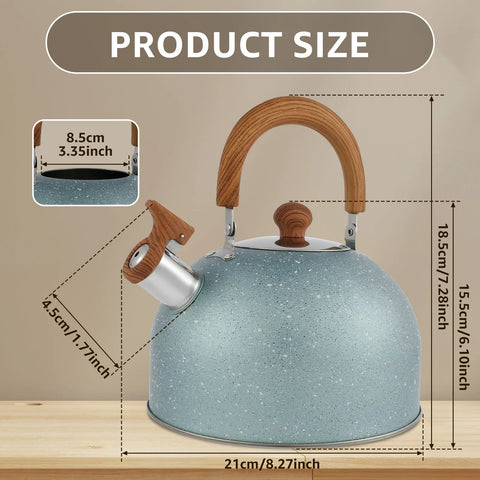 3L Liter Stainless Steel Whistle Kettle Thickened Kettle Gas Induction Cooker Universal Kettle Whistle Kettle Big Tea Kettle