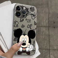 Clear Cover Case for iPhone 11 12 Pro Max 14 15 16 Plus Disney Minnie Mickey Cool