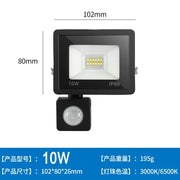 LED Floodlights 100W 50W 30W 20W 10W PIR Motion Sensor IP66 Waterproof LED 220V Hanging Exterior Outdoor Wall Lamp Spotlight