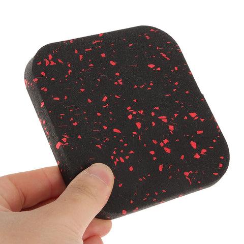 4 Pcs Shock Absorbing Pad Treadmill Mat Exercise Equipment Mat Rubber Gym Flooring Pads Under Treadmill Workout Pads Yoga Mats