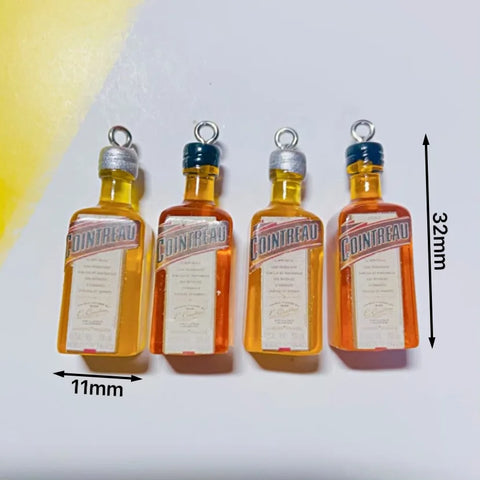 10Pcs Drink Alcohol Wine Bottle Charms for Pendant Jewelry