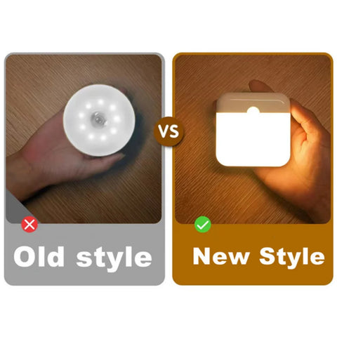 Motion Sensor Led Light Usb Charging Square Lamp for Bedroom Kitchen Stair