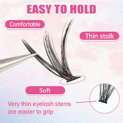 DIY Lashes Extension Kit Eyelashes 200 PCS Clusters Lash Bond and Seal Makeup Tools for Gluing  Lashes Gluing Glue  Accessories