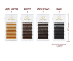 SONG LASHES  High Quality Straight Curvate Eyebrow Extensions False Eyebrow 12 lines Brown Color Eyebrow Extension