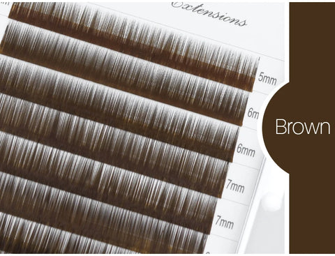 SONG LASHES  High Quality Straight Curvate Eyebrow Extensions False Eyebrow 12 lines Brown Color Eyebrow Extension