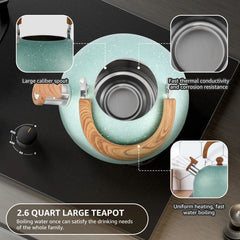 3L Liter Stainless Steel Whistle Kettle Thickened Kettle Gas Induction Cooker Universal Kettle Whistle Kettle Big Tea Kettle