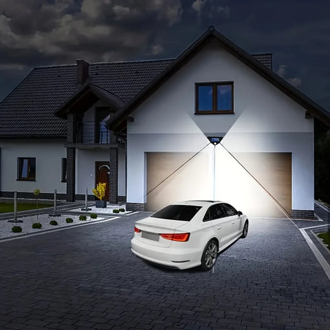 2PCS, Solar Light, 100 LED Motion Sensor Solar Light, 3 Lighting Modes, Suitable for Walls, Courtyards, Gardens, and Passages