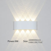 LED Wall Light Outdoor Indoor 2W 4W 6W 8W 10W AC85-265V Up Down White Black Modern Light For Home Garden Bedroom Corridor